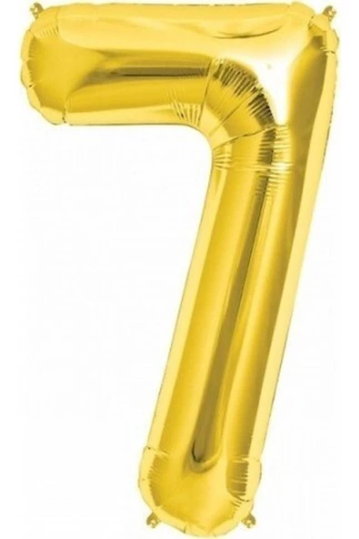 Pazariz Rakam Folyo Balon 7 Rakamı Büyük Boy Balon Altın Sarısı/dore 100cm