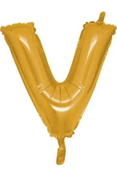 Pazariz V Folyo Balon Gold 100 Cm Helyum Balon Uçan Balon ürün görseli