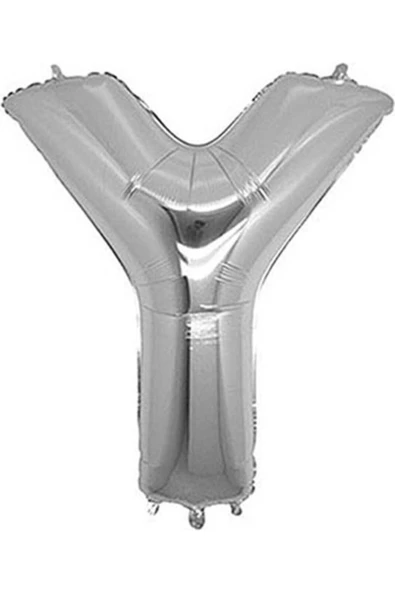 Pazariz Y Harf Silver Gümüş Folyo Balon Harfli Helyum Balon 100 Cm Dev Boy ürün görseli