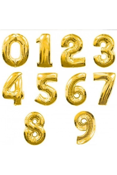 Pazariz 4 Yaş -sayı-rakam Folyo Balon Altın(gold) Renk 100 Cm 40 Inç -dogum Günü -parti-kutlama ürün görseli