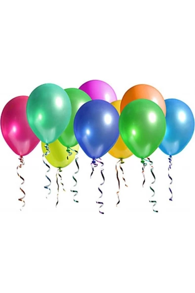 Pazariz 12 Inç Metalik 10 Adet Karışık Renk Balon ürün görseli
