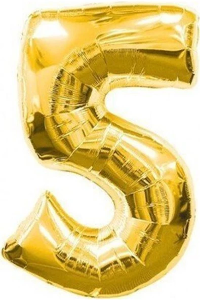 Pazariz Gold Folyo Balon 5 Rakamı