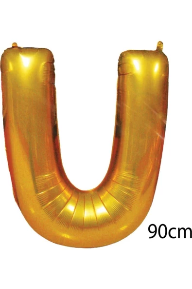 Pazariz 90 Cm U Harfi Folyo Balon Altın