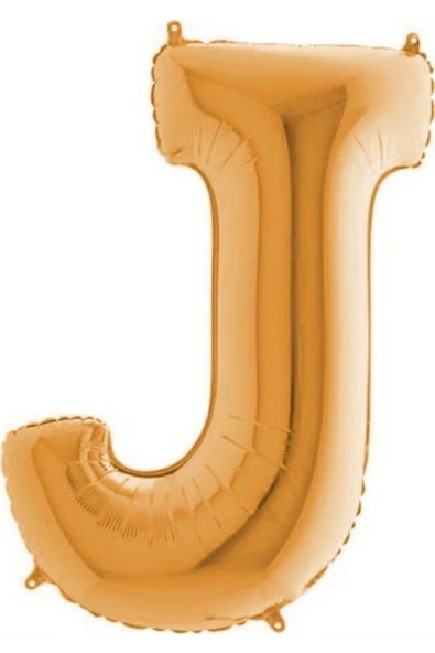 Pazariz J Harf Altın Folyo Balon 40 Inç 102cm ürün görseli