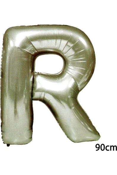 Pazariz 90 Cm R Harfi Folyo Balon Gümüş ürün görseli