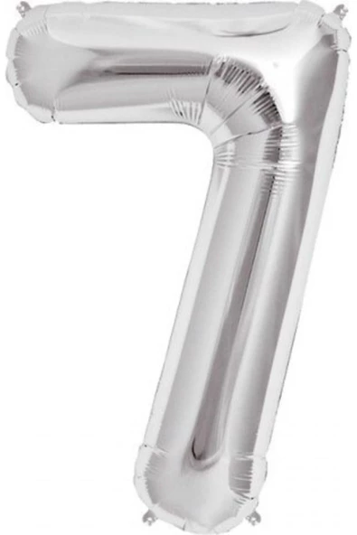 Pazariz Rakam Folyo Balon 7 Rakamı Büyük Boy Balon Gümüş/gri 100cm ürün görseli