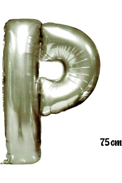 Pazariz 75 Cm P Harfi Folyo Balon Gümüş