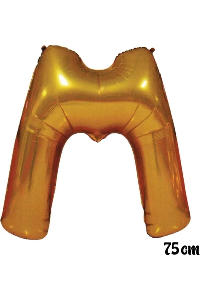 Pazariz 75 Cm M Harfi Folyo Balon Altın ürün görseli