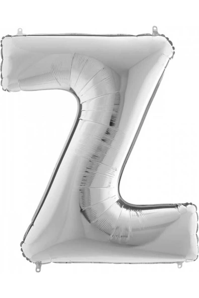 Pazariz Z Harf Gümüş Folyo Balon 40 Inç 102cm - Resim 2