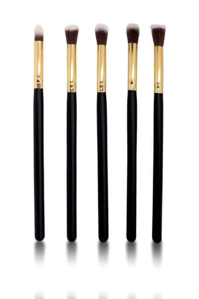 Pazariz 5 Li Makyaj Fırçası Seti Siyah - Resim 2