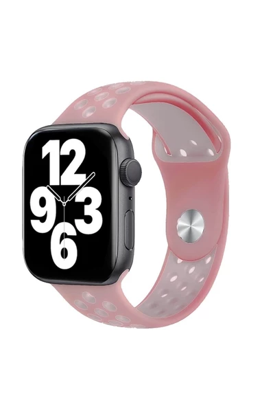 Pazariz Apple Watch Uyumlukordon 1 2 3 4 5 6 Se 42 Mm / 44 Mm /45mm Silikon Kordon Kayış