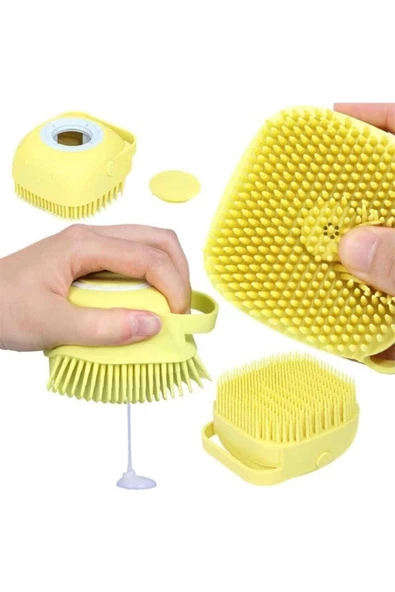 Pazariz Yumuşak Silikon Malzemeli Esnek Jel Hazneli Masaj Fonksiyonlu Etkili Banyo Duş Kese Lifi ürün görseli 1