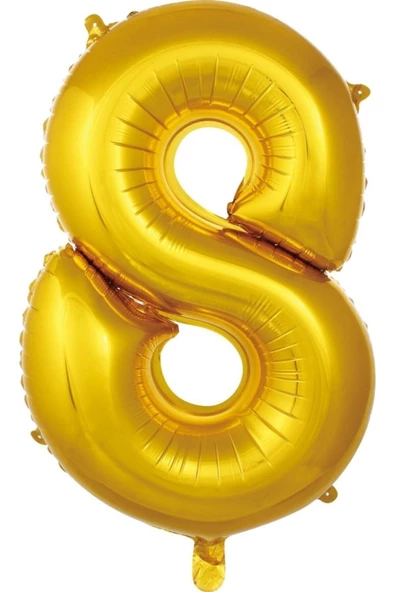 Pazariz Balon 8 Rakam 76 Cm Gold Folyo Balon 34 Inc