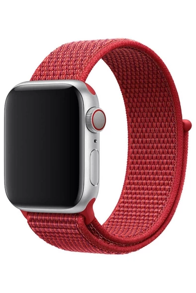 Pazariz Apple Watch Uyumluspor 1 2 3 4 5 6 Se Dokuma Kordon 38mm 40mm Örgü Kayış - Resim 2