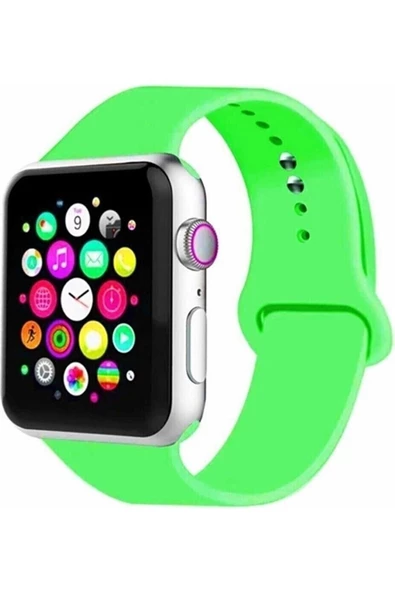 Pazariz Apple Watch Uyumlu1-2-3-4-5-6-7-8-se (42mm-44mm-45mm) Kordon Kayış Silikon