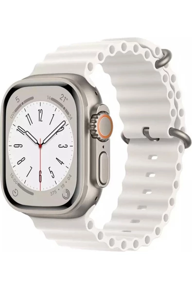 Pazariz Apple Watch Uyumlu8 7 6 5 4 3 2 Se 42mm / 44mm / 45mm Spor Silikon Kordon Kayış ürün görseli 1