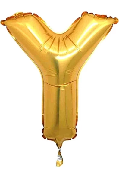 Pazariz Balon Parti Y Harf Gold Folyo Balon 102 Cm