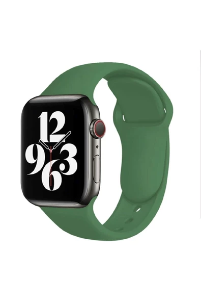 Pazariz Apple Watch Uyumlu3 4 5 6 7 8 Se 38 40 41mm Kordon Kayış Klasik Kaliteli Silikon - Resim 2