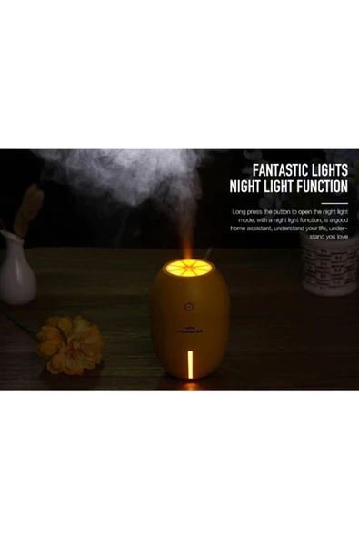 Pazariz Hindistan Cevizi Yağı 180 Ml Limon Şeklinde Mini Oda Hava Nemlendirici Buhar Aromaterapi Difüzör - 3