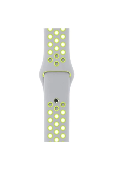 Pazariz Apple Watch Uyumlu8 7 6 5 4 3 Se Serisi 42mm-44mm-45mm Delikli Silikon Spor Kordon - Resim 3