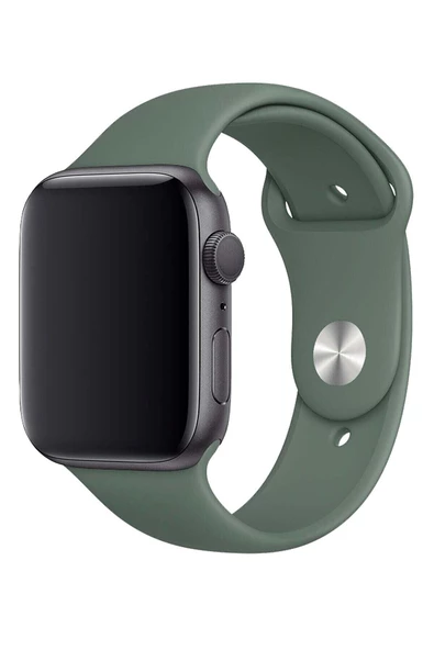 Pazariz Apple Watch Uyumlu3 4 5 6 7 8 Se 38 40 41mm Kordon Kayış Klasik Silikon - Resim 2