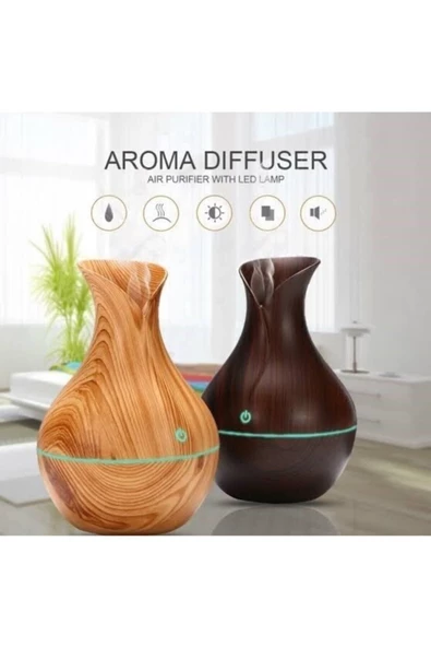 Pazariz Rezene Yağı Hava Nemlendirici Aromaterapi Buharlı Led Işıklı Serinletici Aromaterapi Difüzör - 2