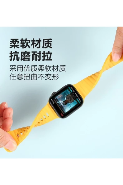 Pazariz Apple Watch Uyumlu42mm 44mm 45mm 49mm 1/2/3/4/5/6/se/7/8/ultra Kordon Sımple Kordon - Resim 2