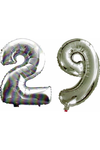 Pazariz 29 Yaş Sayı Folyo Balon Gümüş 90 Cm ürün görseli