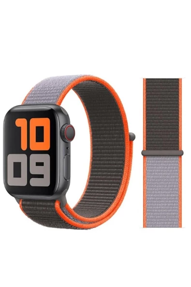 Pazariz Apple Watch Uyumluspor Dokuma Kordon Örgü 1-2-3-4-5-6-se ( 42mm - 44mm )