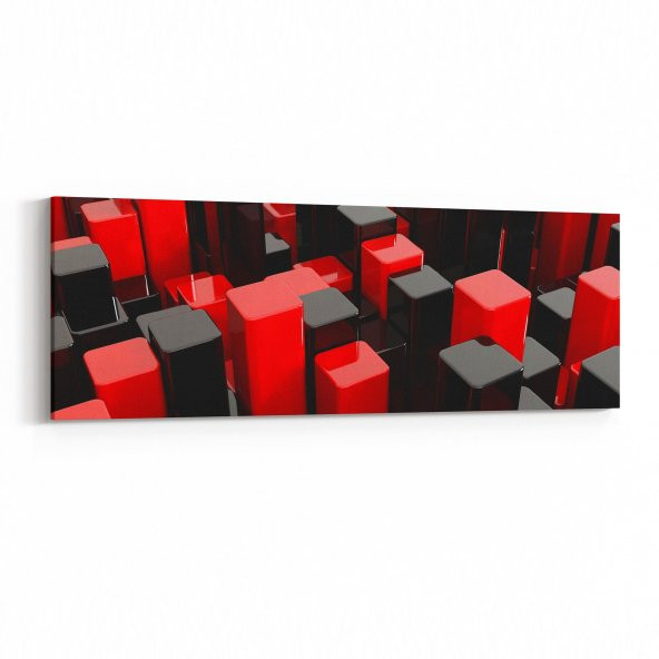 Olla 10050 Abstract 3 Boyut Görsel Yatay İnce Kanvas Tablo