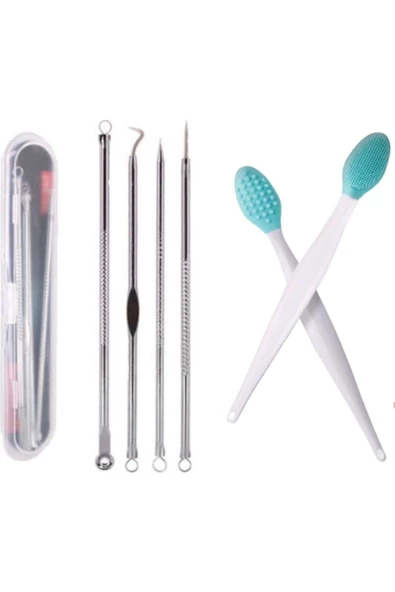 Pazariz 4lü Komedon Paslanmaz Siyah Nokta Ve Akne Temizleyici + Siyah Nokta Temizleyici Dudak ürün görseli 1