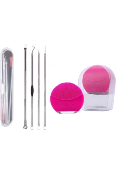 Pazariz Lına Mini 2 Pearlpink Cilt Temizleme Cihazı + 4lü Set Komedon