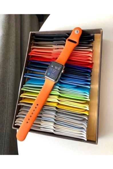 Pazariz Apple Watch Uyumlu1 2 3 4 5 6 Se 38 Mm Silikon Ayarlanair Kordon - Yeşil - Resim 2