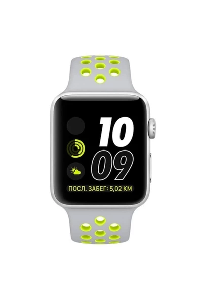 Pazariz Apple Watch Uyumlu8 7 6 5 4 3 Se Serisi 42mm-44mm-45mm Delikli Silikon Spor Kordon - Resim 2