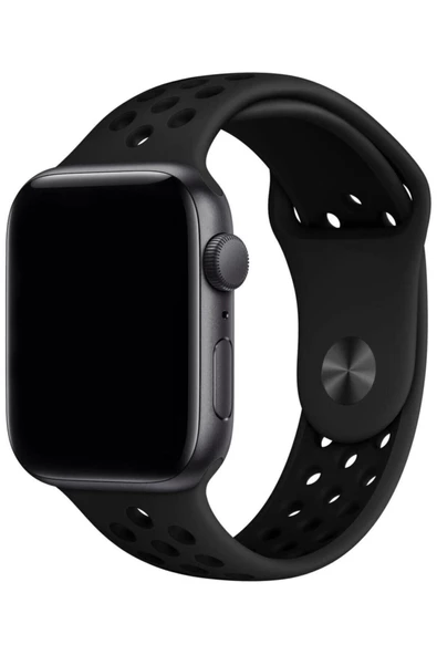 Pazariz Apple Watch Uyumlu8 7 6 5 4 3 Se Serisi 42mm-44mm-45mm Delikli Silikon Spor Kordon ürün görseli 1