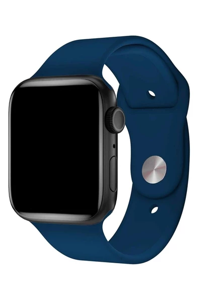 Pazariz Apple Watch Uyumlu3 4 5 6 7 8 Se 42 44 45mm Kordon Kayış Klasik Kaliteli Silikon - Resim 2
