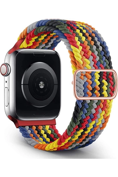Pazariz Apple Watch Uyumlu42mm 44mm 45mm 49mm Kordon 1/2/3/4/5/6/se/7/8/ultra Örgü Tokalı Kordon ürün görseli 1