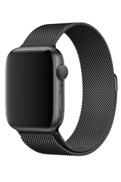 Pazariz Apple Watch Uyumlu1 2 3 4 5 6 7 Se 42 Mm/44 Mm/45 Mm Hasır Örgü Metal Kordon Kayış - Resim 3