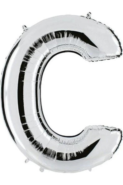 Pazariz Balon Parti C Harf Gümüş Folyo Balon 102 Cm ürün görseli