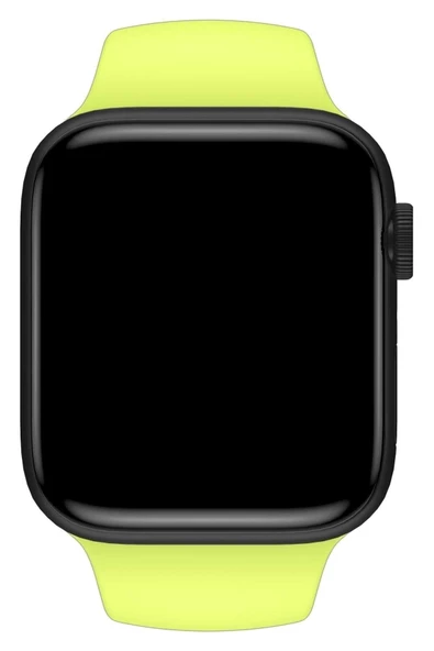 Pazariz Apple Watch Uyumlu1 2 3 4 5 6 7 Se 41mm Klasik Silikon Kordon Kayış No53 Açık Sarı - Resim 3