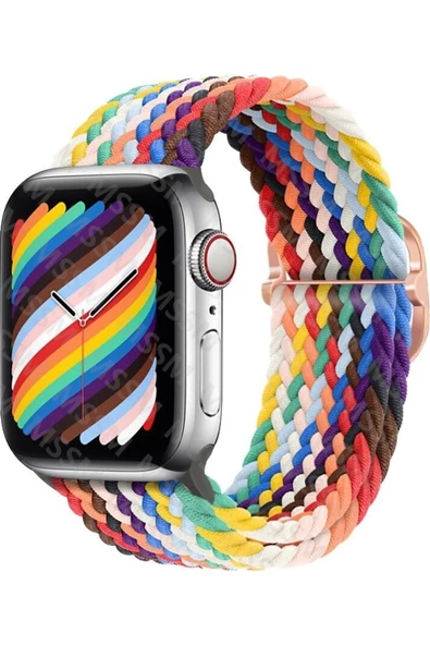 Pazariz Apple Watch Uyumlu42mm 44mm 45mm 49mm Kordon 1/2/3/4/5/6/se/7/8/ultra Örgü Tokalı Kordon