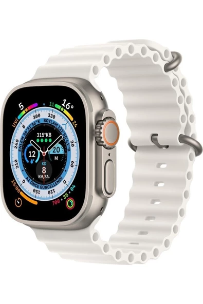 Pazariz Apple Watch Uyumluultra 1 2 3 4 5 6 7 8 Se 42 44 45 49mm Silikon Kasis Kabartmalı Kordon ürün görseli 1
