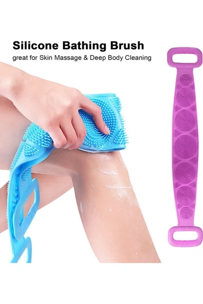 Pazariz Erkekler ve Kadınlar İçin Silikon Banyo Fırçası Peeling - Resim 2