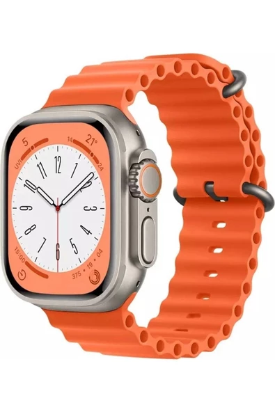 Pazariz Apple Watch Uyumlu8 7 6 5 4 3 2 Se 42mm / 44mm / 45mm Spor Silikon Kordon Kayış ürün görseli 1