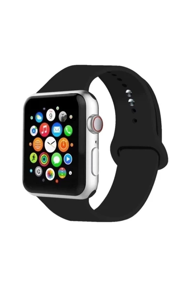 Pazariz Apple Watch Uyumlukordon 2 3 4 5 42 Mm Ve 44 Mm Silikon Kordon Kayış - Resim 2