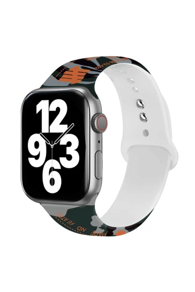 Pazariz Apple Watch Uyumlu1 2 3 4 5 6 Se 42-44-45-49 Mm Çelik Toka Ayarlanair Silikon Kordon Kayış