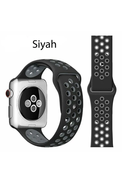 Pazariz Apple Watch Uyumlu1 2 3 4 5 6 7 8 38mm 40mm 41mm Spor Silikon Kordon ürün görseli 1