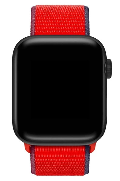 Pazariz Apple Watch Uyumlu1-2-3-4-5-6-se-7 Serisi 42mm - 44mm - 45mm Spor Kumaş Kordon - Resim 2