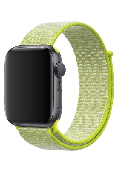 Pazariz Apple Watch Uyumlu1-2-3-4-5-6-7-se Serisi 42mm - 44mm - 45mm Spor Kumaş Kordon - Resim 3