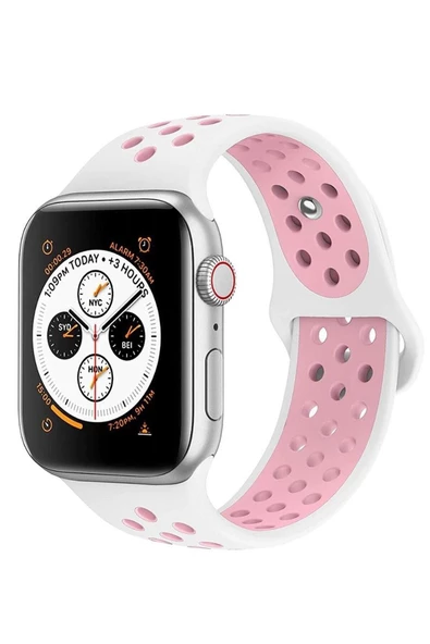 Pazariz Apple Watch Uyumlu Silikon Delikli Kordon Ikayış 1 | 2 | 3 | 4 | 5 - 38 Mm 40 Mm